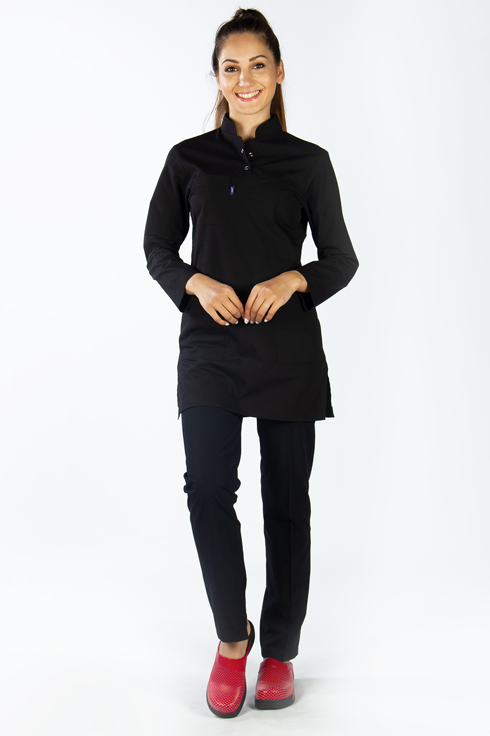 Uzun Kollu Hakim Yaka Hemşire Forması 