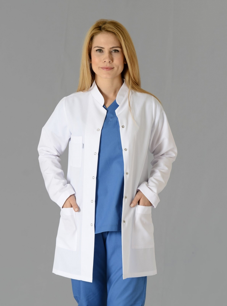 Beyaz Tunik Boy, Uzun Kol, Hakim Yaka, Doktor Önlüğü