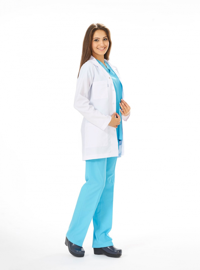 Tunik Boy, Uzun Kol, Klasik Yaka, Doktor Önlüğü