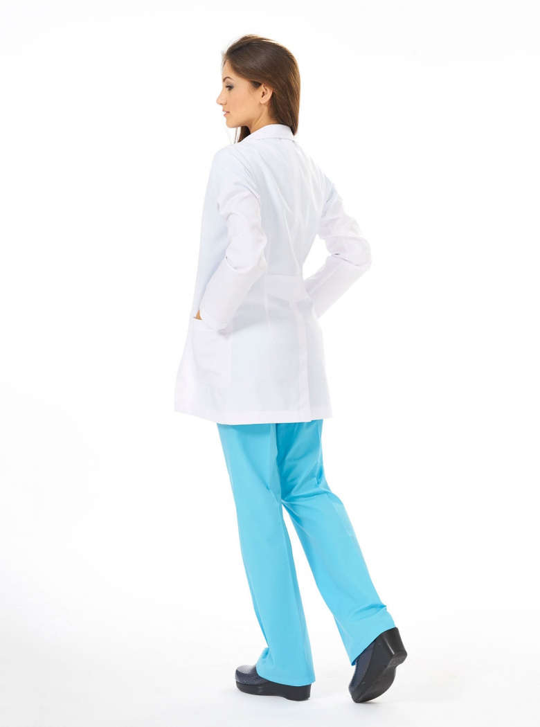 Beyaz Tunik Boy, Uzun Kol, Klasik Yaka, Doktor Önlüğü
