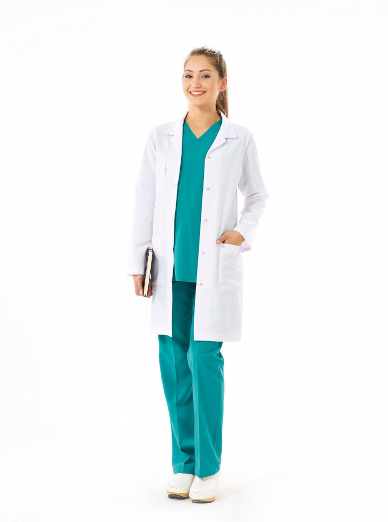 Beyaz Uzun Boy, Klasik Yaka, Doktor Önlüğü