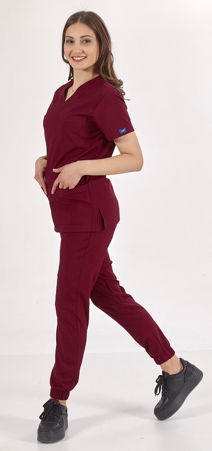 Bordo Jogger Üniforma Takım