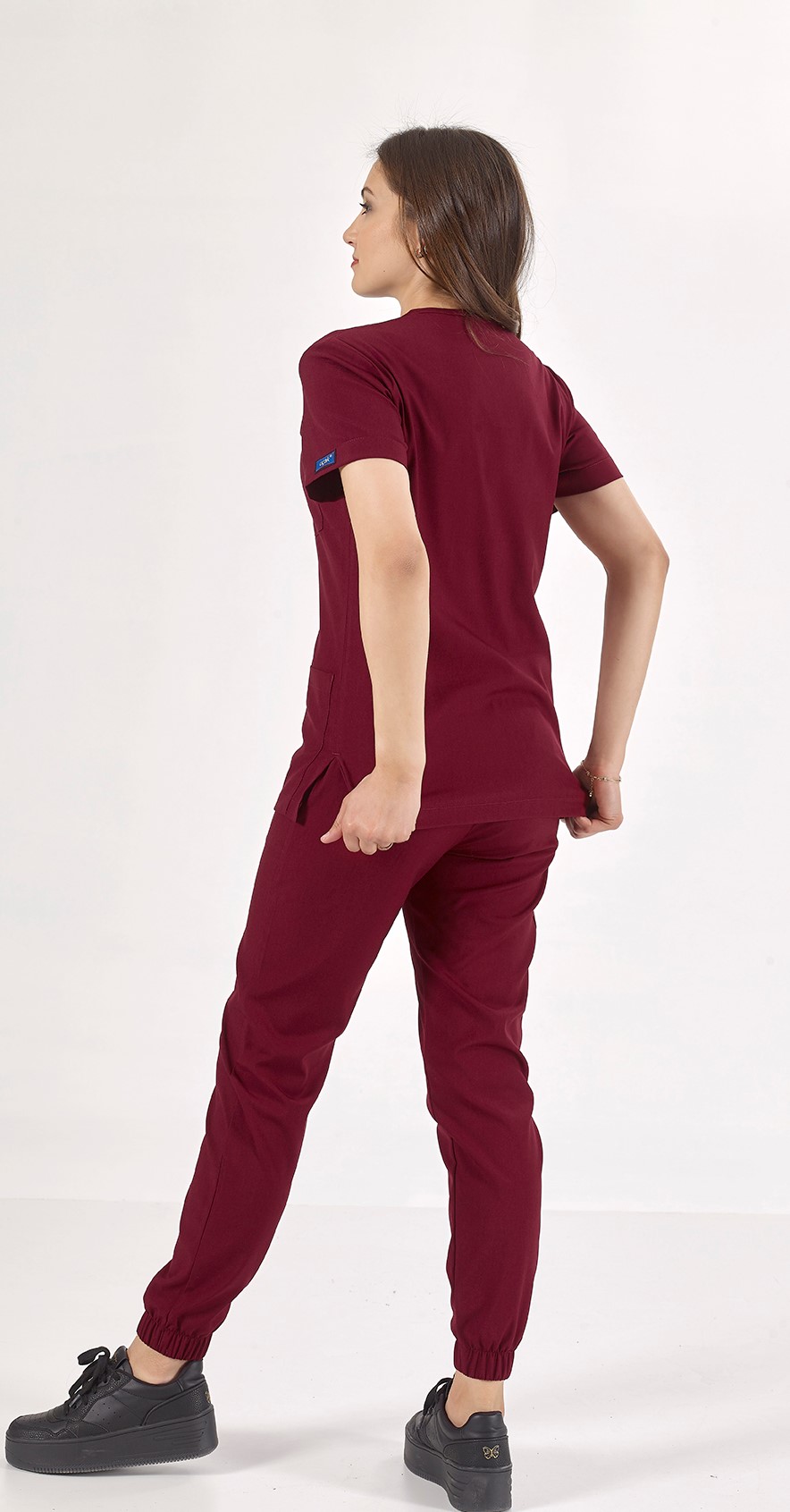 Bordo Jogger Üniforma Takım