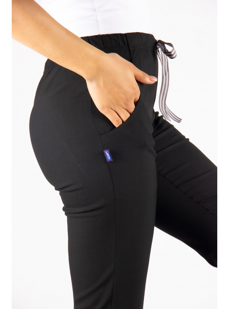 Siyah Likralı İ̇Spanyol Paça Pantolon