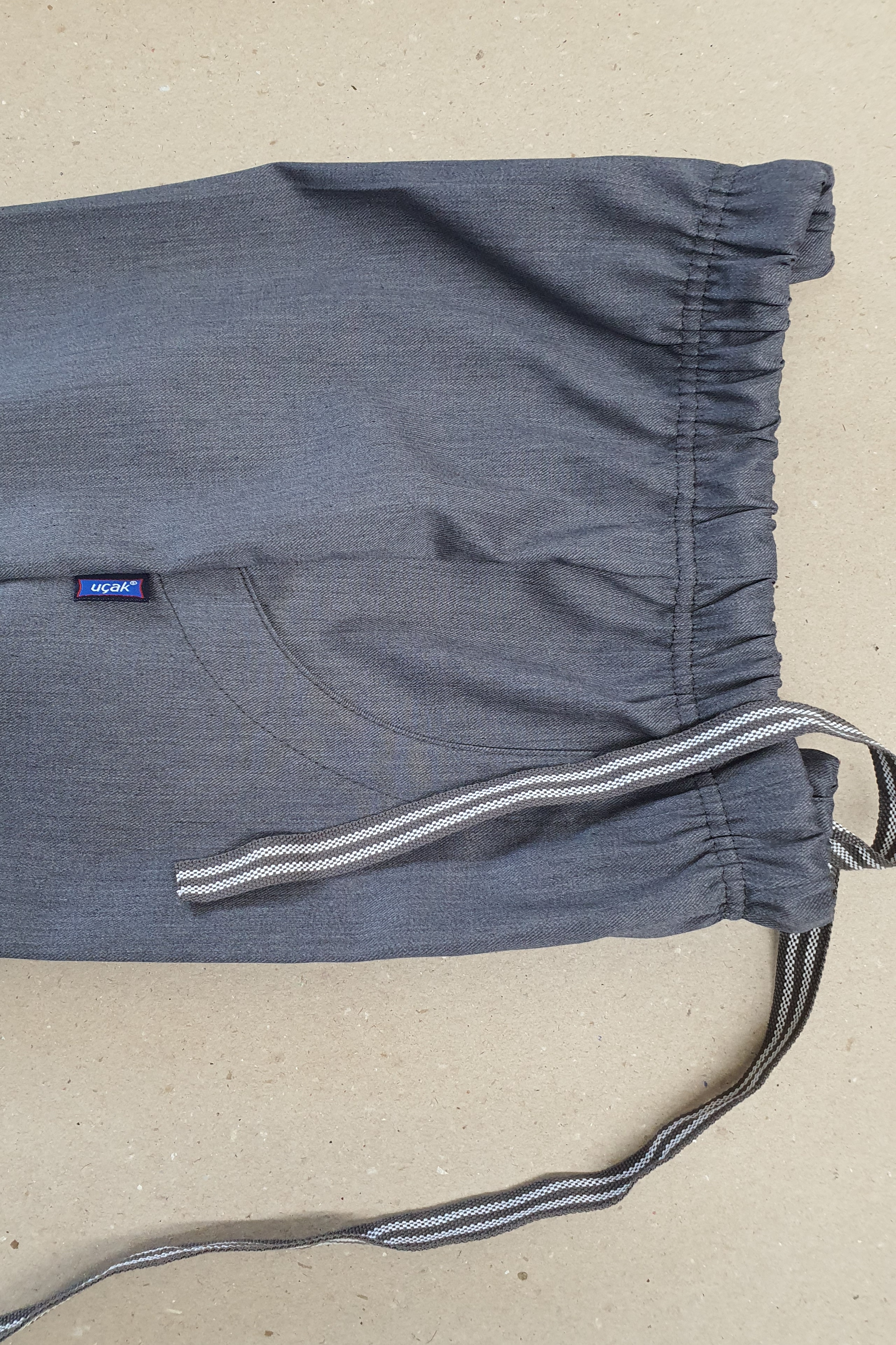 Gri Melanj Likralı İ̇Spanyol Paça Pantolon