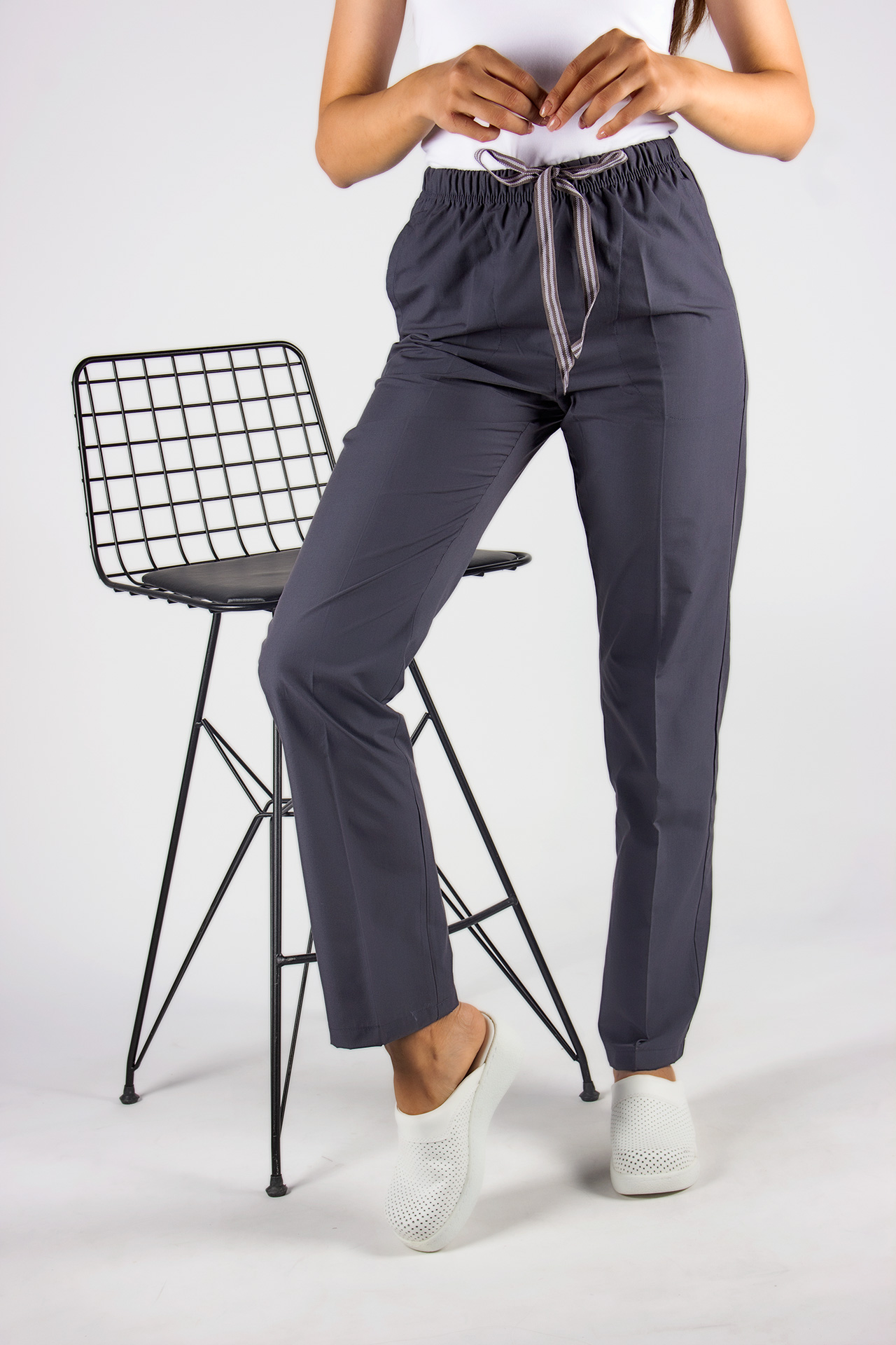 Fırtına Gri Terikoton Lastikli Pantolon