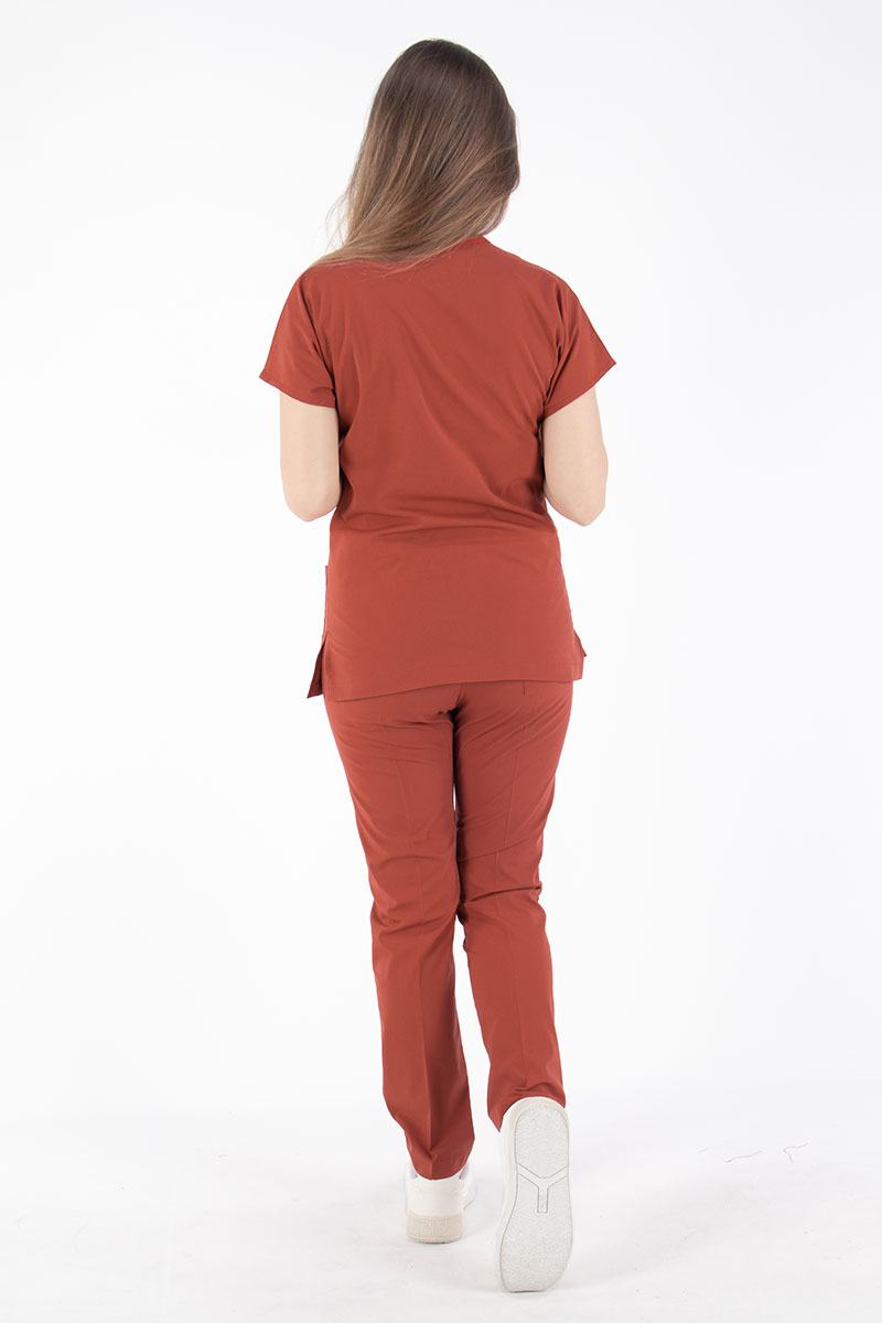 Yanık Turuncu U-Flex Likralı Cerrahi Takım