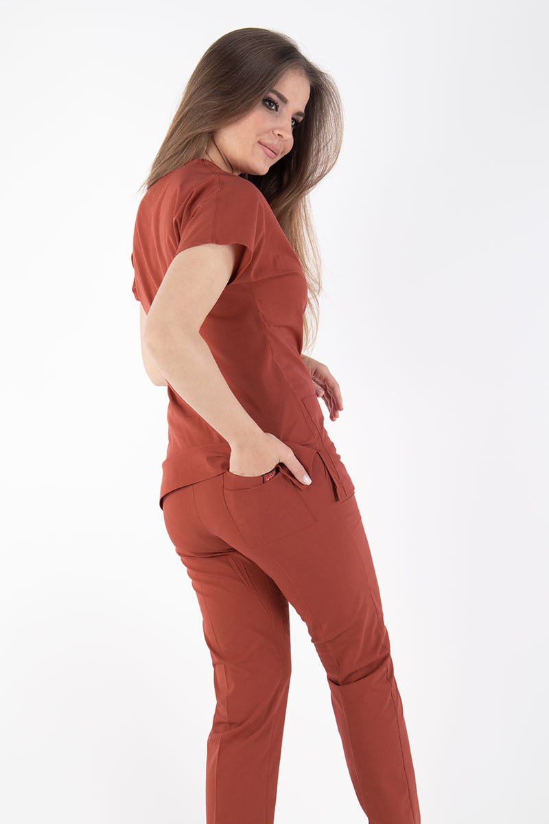 Yanık Turuncu U-Flex Likralı Cerrahi Takım