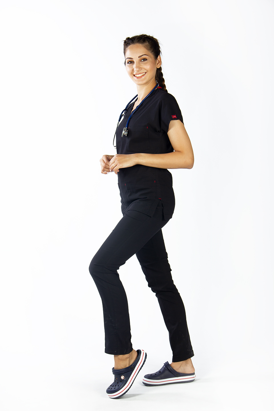 Siyah U-Flex Likralı Cerrahi Takım