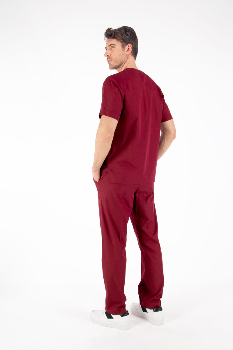 Bordo V Yaka Terikoton Takım