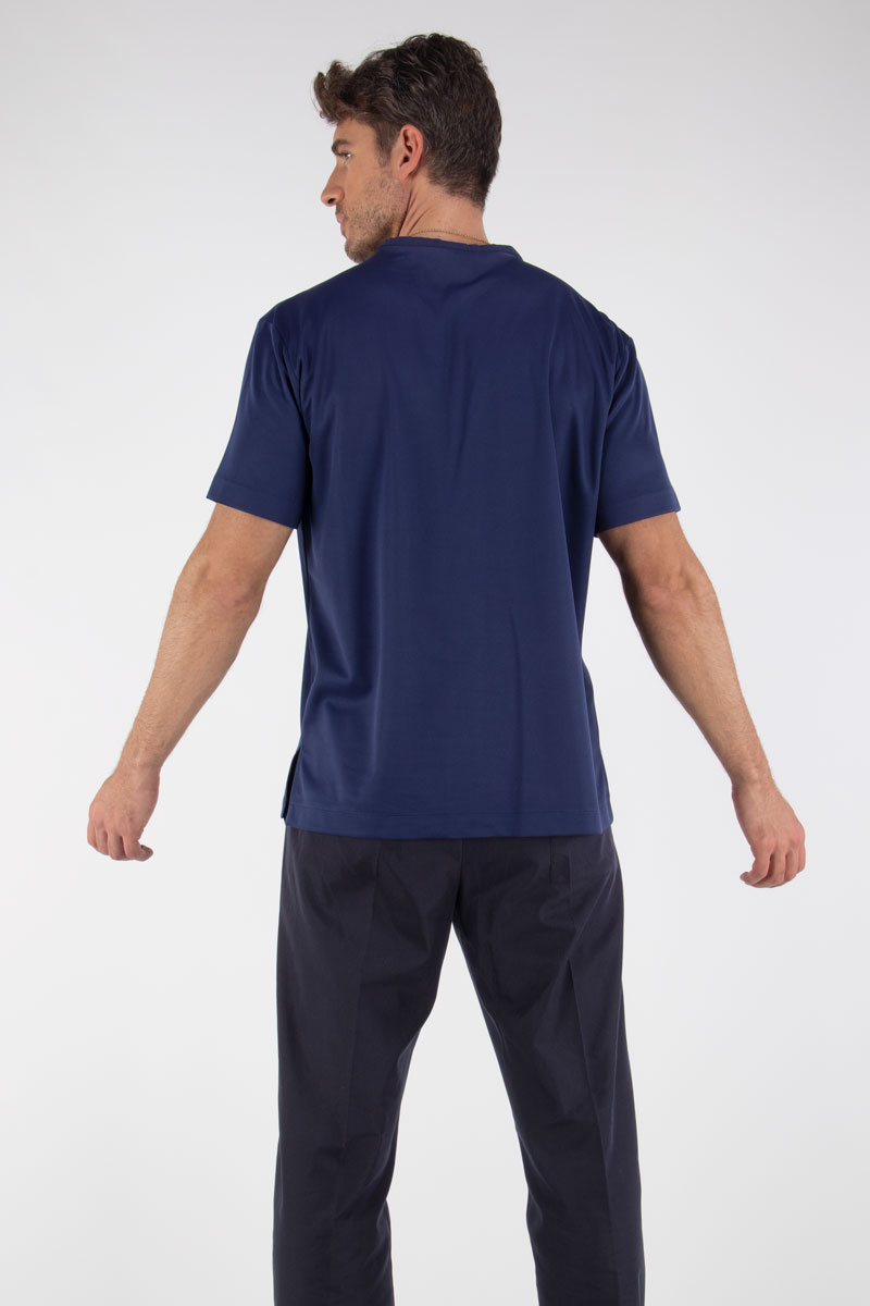 Lacivert Dry-Touch Scrubs Tek Üst