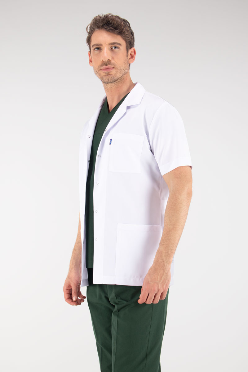 Beyaz Ceket Boy, Kısa Kol, Klasik Yaka, Doktor Önlüğü 