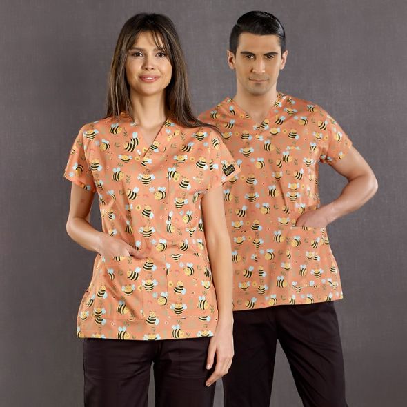 Tek Üst Likralı Desenli Greys Forma (%100 Cotton Likra Kumaş)