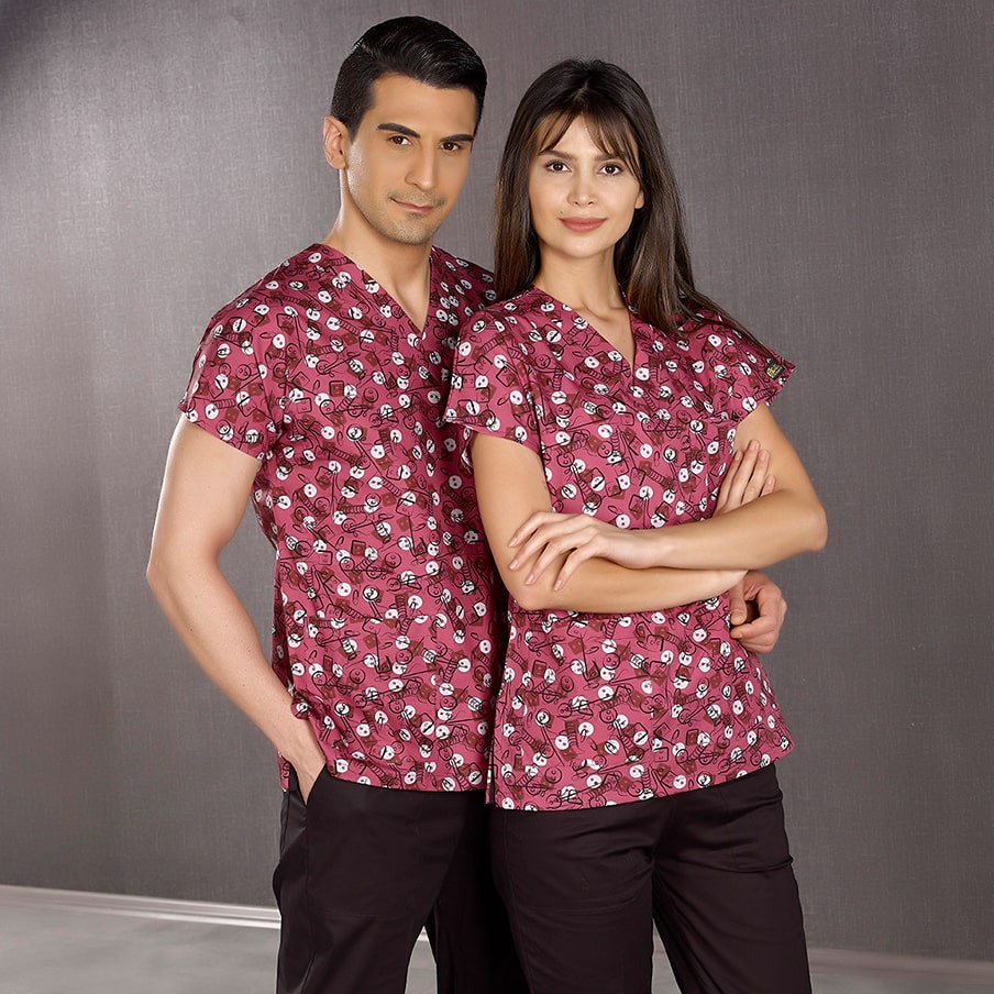 Tek Üst Desenli Greys (Cotton Kumaş)