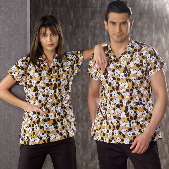 Tek Üst Desenli Greys (Cotton Kumaş)