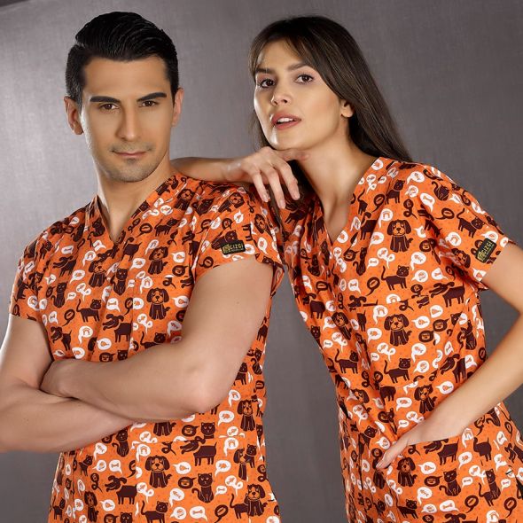 Tek Üst Desenli Greys (Cotton Kumaş)