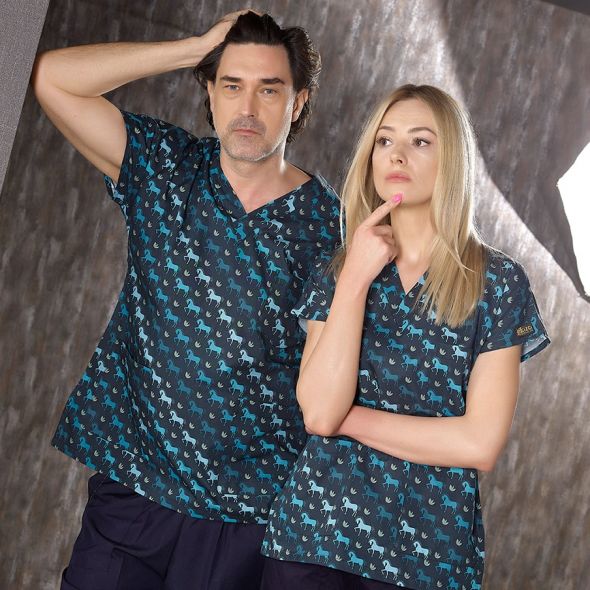 Tek Üst Desenli Greys (Cotton Kumaş)